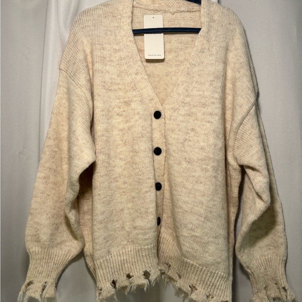 Cozy Cream Button-Up Sweater